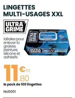 Tollens ULTRA GRIME LINGETTES MULTI-USAGES XXL offre