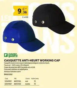 DomPro cover guard CASQUETTE ANTI-HEURT WORKING CAP offre