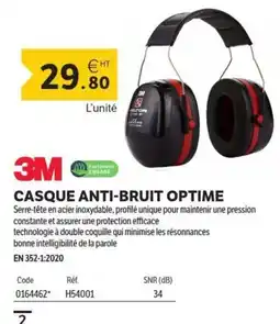 DomPro 3M CASQUE ANTI-BRUIT OPTIME offre