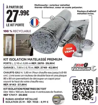 Kit isolation matelasse premium