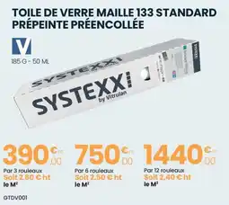Tollens SYSTEXXI TOILE DE VERRE MAILLE 133 STANDARD offre