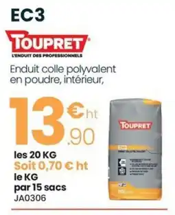 Tollens TOUPRET Enduit colle polyvalent en poudre, intérieur offre