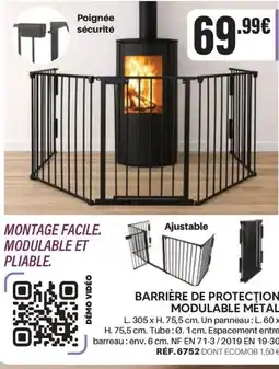 Shopix Barrière de protection modulable métal offre