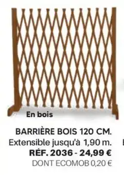 Shopix BARRIÈRE BOIS offre