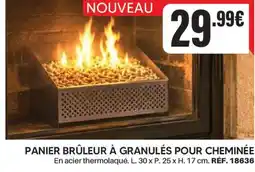 Shopix PANIER BRÛLEUR À GRANULÉS POUR CHEMINÉE offre