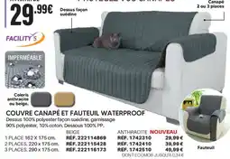 Shopix FACILITY'S COUVRE CANAPÉ ET FAUTEUIL WATERPROOF offre