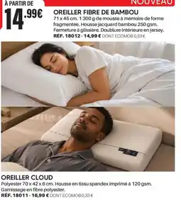 Shopix OREILLER FIBRE DE BAMBOU offre