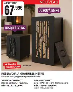 Shopix RÉSERVOIR À GRANULÉS HÊTRE offre