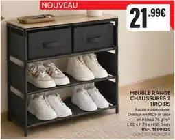 Shopix MEUBLE RANGE CHAUSSURES 2 TIROIRS offre