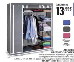 Shopix ARMOIRE DRESSING 3 PORTES offre