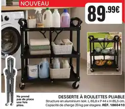 Shopix Desserte à roulettes pliable offre