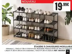 Shopix ÉTAGÈRE À CHAUSURES MODULABLE offre