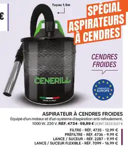 Shopix CENERILL Aspirateur à cendres froides offre