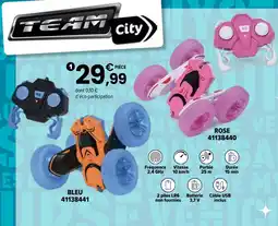 JouéClub Team city voiture rc cascadeuse et lumineuse offre