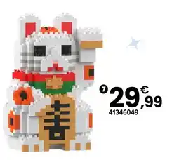 JouéClub Mini-chat porte-bonheur maneki neko blanc offre
