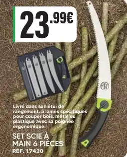 Shopix SET SCIE À MAIN 6 PIÈCES offre