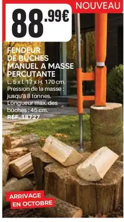 Shopix FENDEUR DE BÛCHES MANUEL A MASSE PERCUTANTE offre