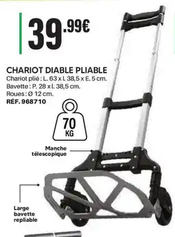 Shopix CHARIOT DIABLE PLIABLE offre