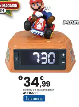 JouéClub Lexibook réveil digital mario kart offre