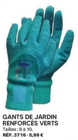 Shopix GANTS DE JARDIN RENFORCÉS VERTS offre