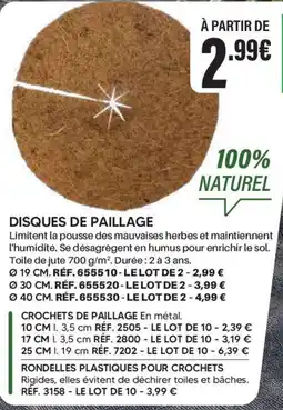 Shopix Disques de paillage offre