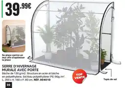 Shopix SERRE D'HIVERNAGE MURALE AVEC PORTE offre