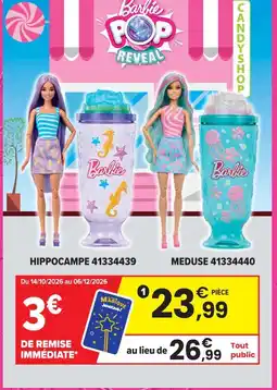 JouéClub Barbie pop reveal océan offre