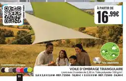 Shopix Voile d'ombre triangulaire offre