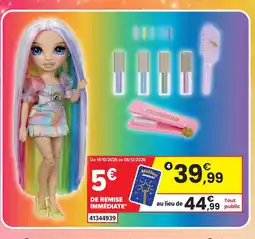 JouéClub Poupée rainbow high hair studio offre