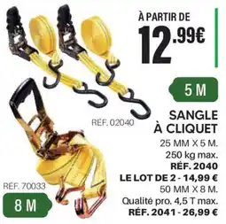 Shopix SANGLE À CLIQUET offre
