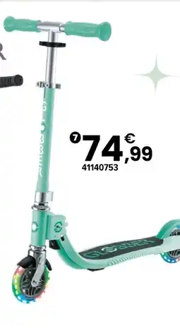 JouéClub Globber trottinette 2 roues flow foldable junior lights vert menthe offre