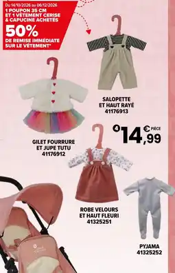 JouéClub Vêtement poupée offre