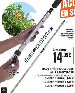 Shopix Barre télescopique alu renforcée offre