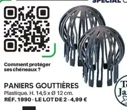 Shopix Terre Jardin Paniers gouttières offre