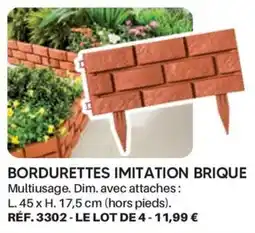 Shopix BORDURETTES IMITATION BRIQUE offre