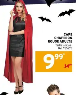 Trafic CAPE CHAPERON ROUGE ADULTE offre