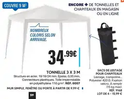 Shopix TONNELLE 3 X 3 M offre