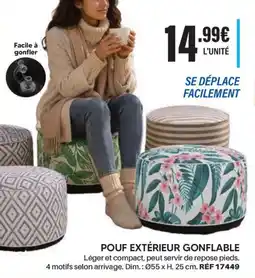 Shopix Pouf extérieur gonflable offre