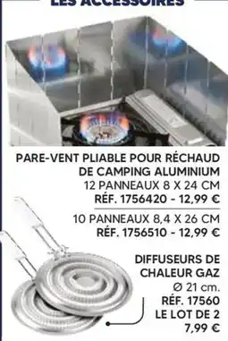 Shopix PARE-VENT PLIABLE POUR RÉCHAUD DE CAMPING ALUMINIUM offre