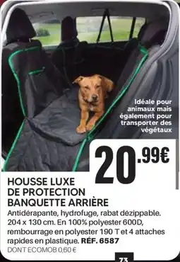 Shopix Housse luxe de protection banquette arrière offre