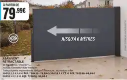 Shopix PARAVENT RÉTRACTABLE offre