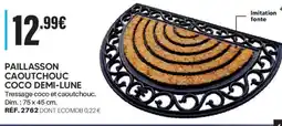 Shopix PAILLASSON CAOUTCHOUC COCO DEMI-LUNE offre