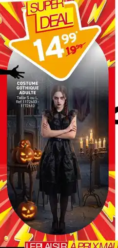 Trafic Costume gothique adulte offre