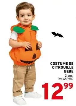 Trafic COSTUME DE CITROUILLE BEBE offre