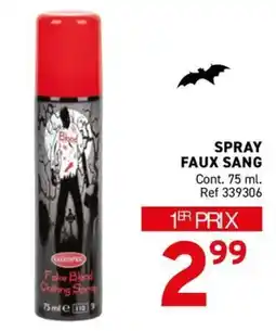 Trafic COLONA Spray Faux Sang offre