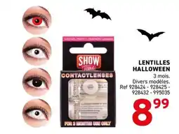 Trafic Show time lentilles halloween offre