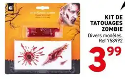 Trafic G Kit de tatouages zombie offre