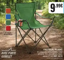 Shopix FAUTEUIL PLIANT offre
