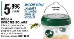 Shopix PIÈGE À INSECTES SOLAIRE offre