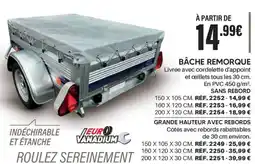 Shopix EURO VANADIUM BÂCHE REMORQUE offre